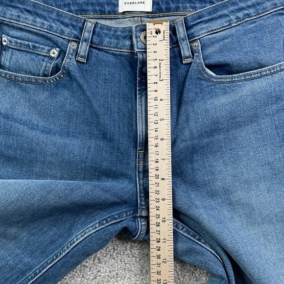 Everlane Jeans Womens 28 Blue Mid Way Wide Leg 5-Pocket Stretch Denim - Picture 6 of 14